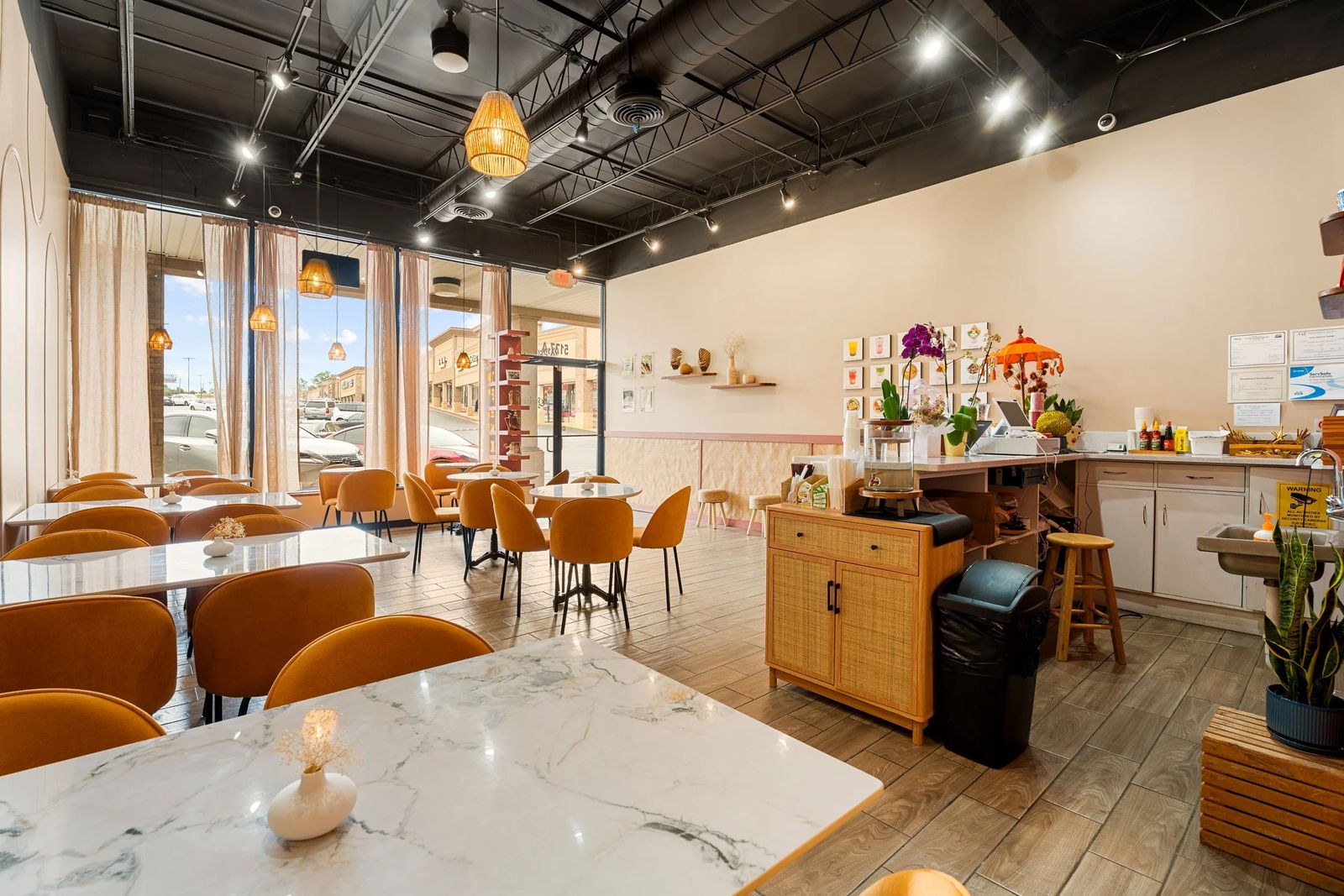 Gula’s bright dining room and counter